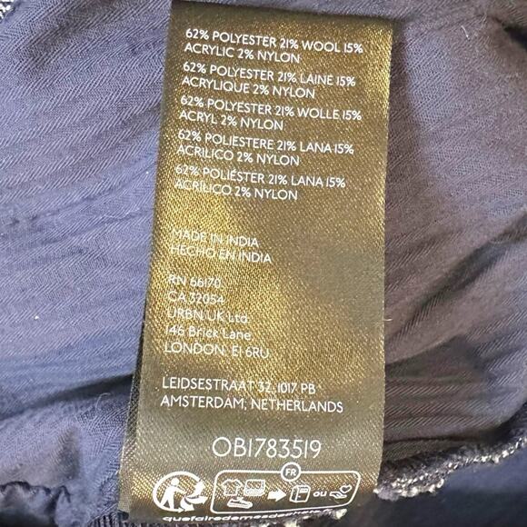 Free People Leonie Menswear Wool Barrel One Piece Jumpsuit Overalls Size Medium - Picture 11 of 12